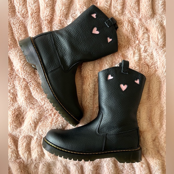 Dr. Martens Shoes - Dr. Martens Black Boots with Pink Interior